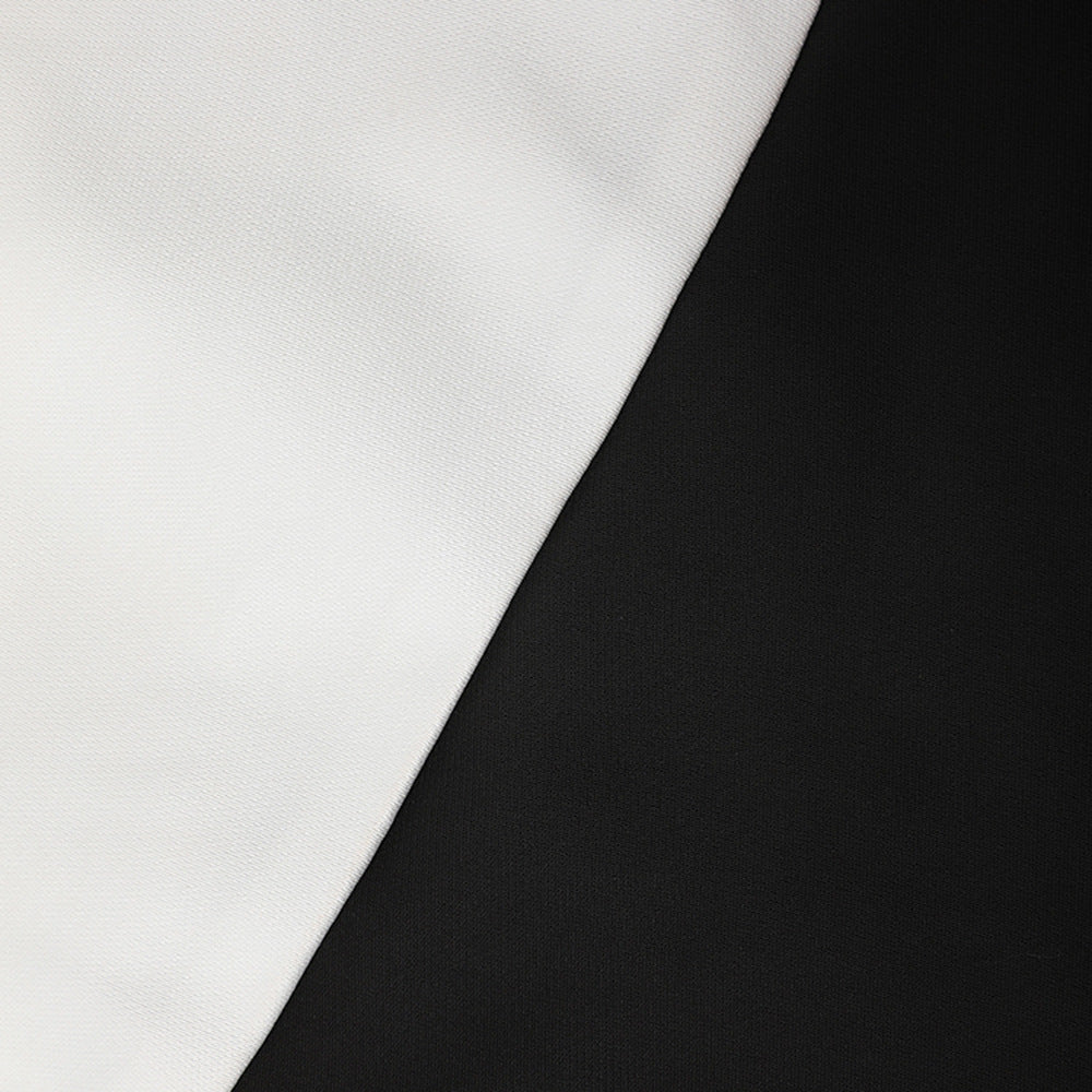 AIIZIE ARLENE BLACK LONG SLEEVED CUT OUT SILK TAFFETA MIDI DRESS - product image