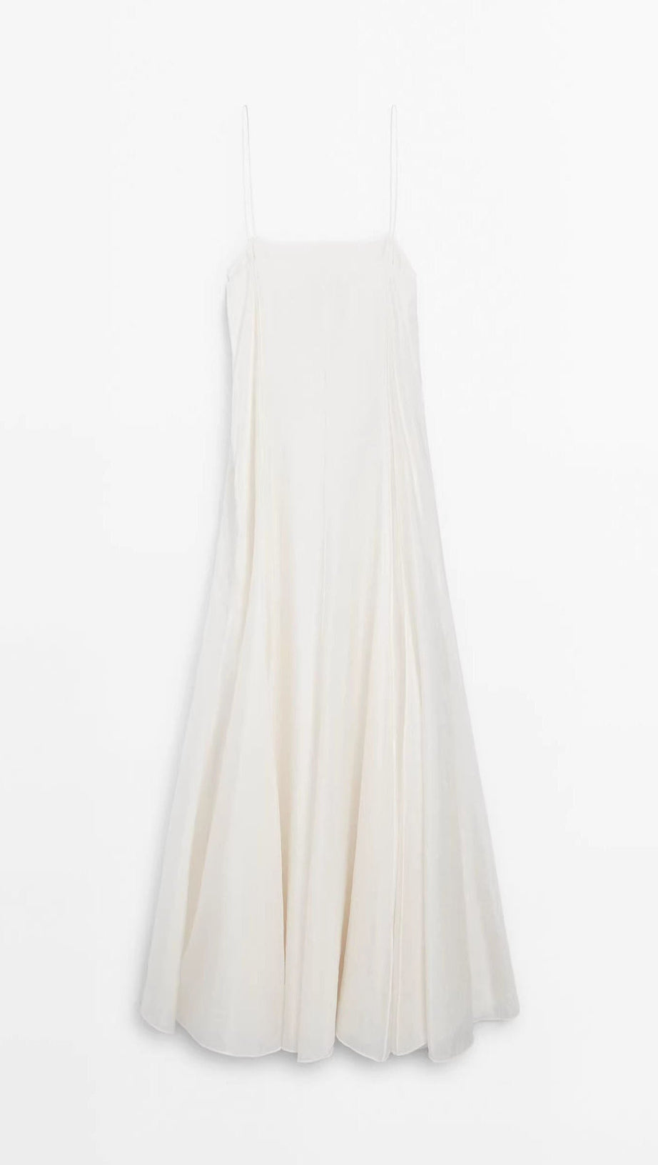 white off-shoulder drape long slip dress