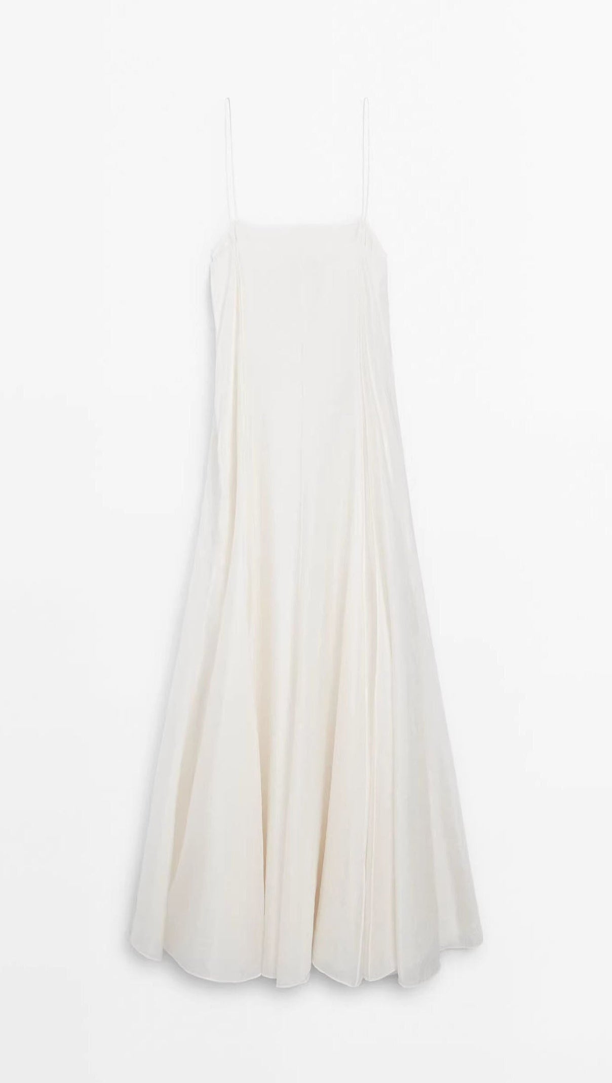 AIIZIE white off-shoulder drape long slip dress - product image