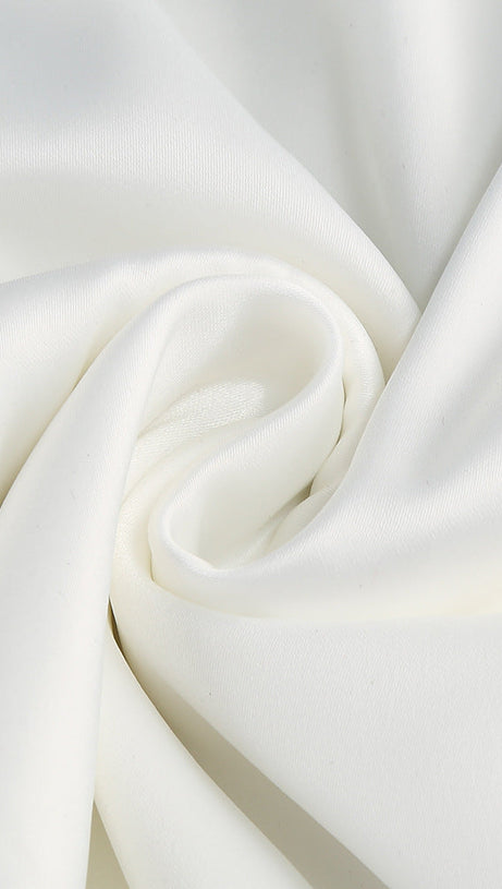 SHERRY HALTERNECK FLORAL APPLIQUE MAXI DRESS IN WHITE