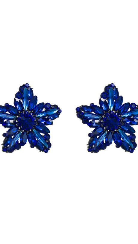 FLOWER RHINESTONE EARRINGS