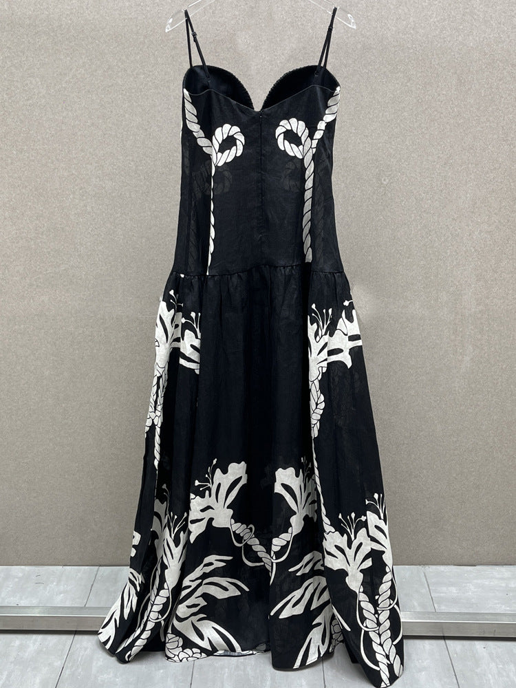 AIIZIE LAWEREY PRINT LINEN MAXI DRESS - product image