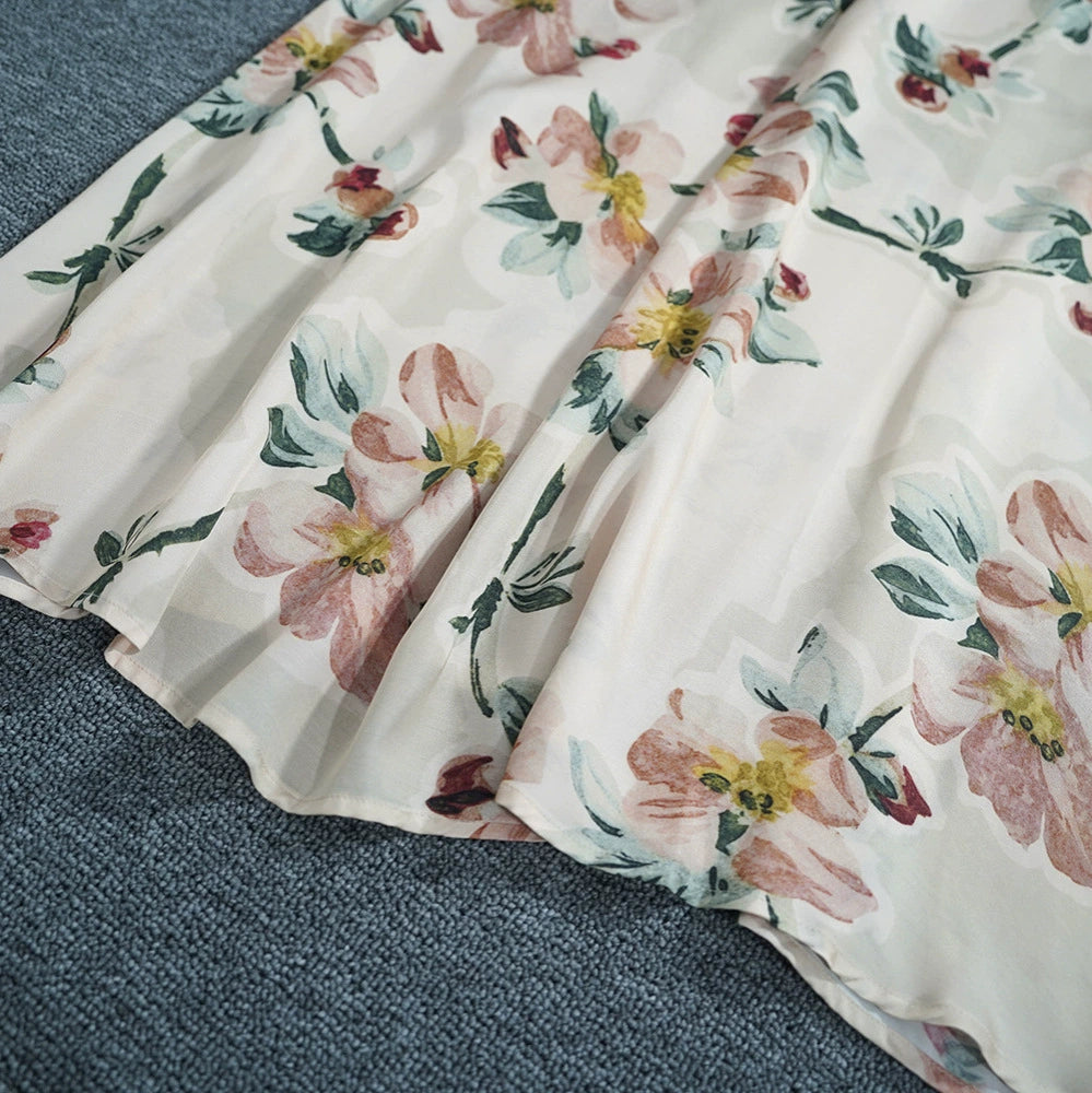 AIIZIE FLORAL DRAPED MAXI DRESS - product image