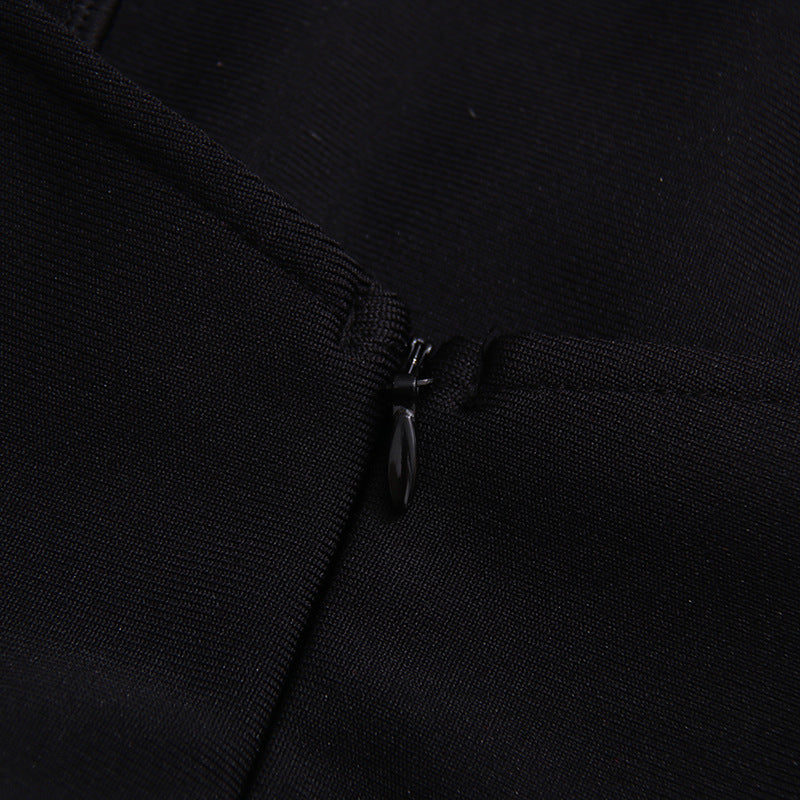 ABITO MIDI IN CINIGLIA NERA KAMA