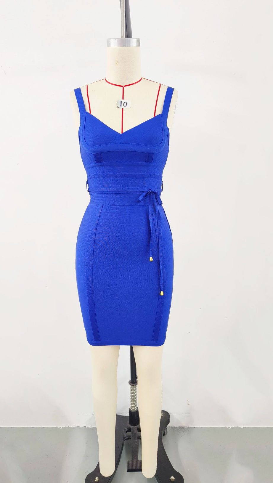 Azure Elegance Etui-Minikleid