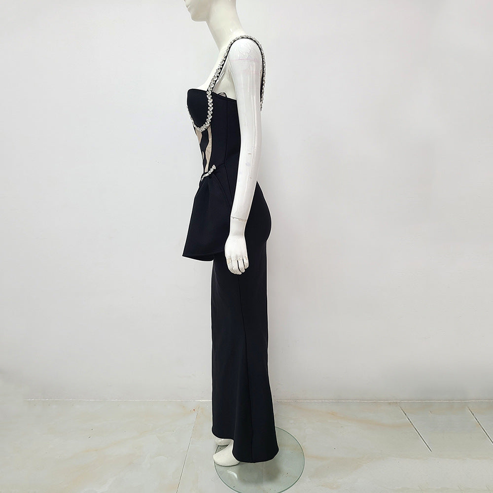 AIIZIE CRYSTAL MERMAID BANDAGE DRESS - product image
