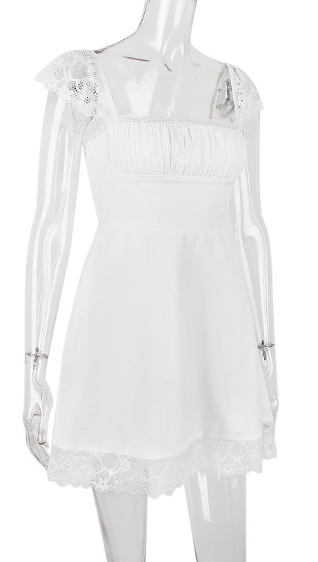 MINI ABITO IN PIZZO DI RASO