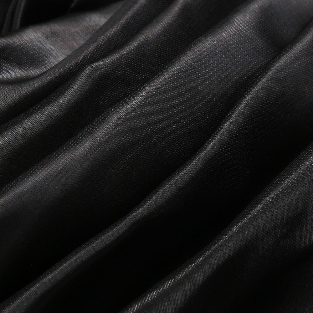SOPHIA OFF SHOULDER RUCHED MAXI SLIT DRESS IN BLACK