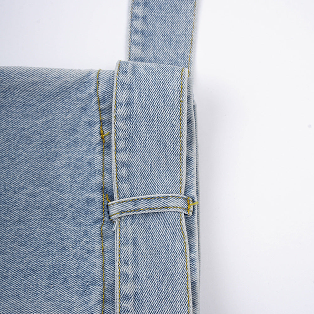 AIIZIE PATCHWORK RUFFLE DENIM TUNIC COAT - product image