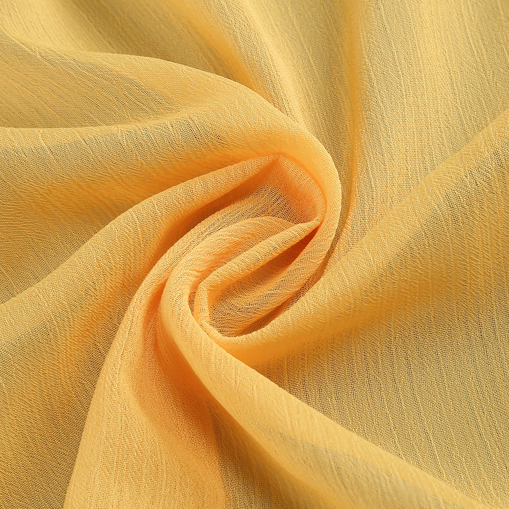 AIIZIE YELLOW HALTER NECK RUFFLED CHIFFON MAXI DRESS - product image