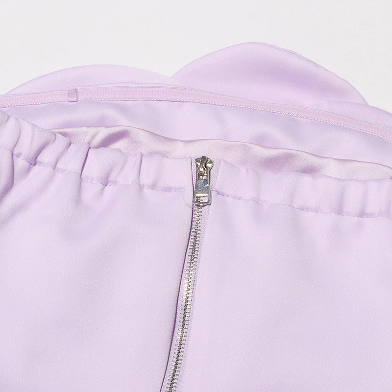 3D BLUMEN TOPS IN LILA