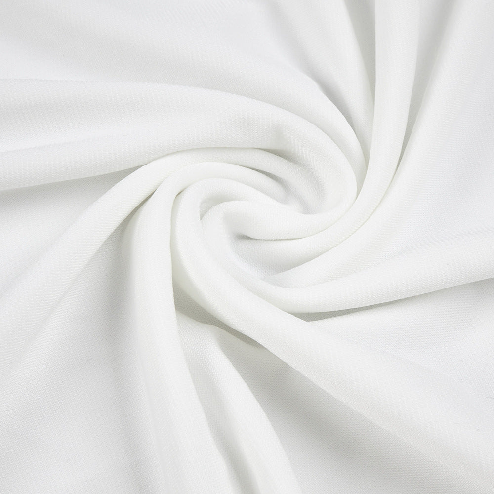 AIIZIE LONG SLEEVE DRAPED COWL NECK MAXI DRESS IN WHITE - product image
