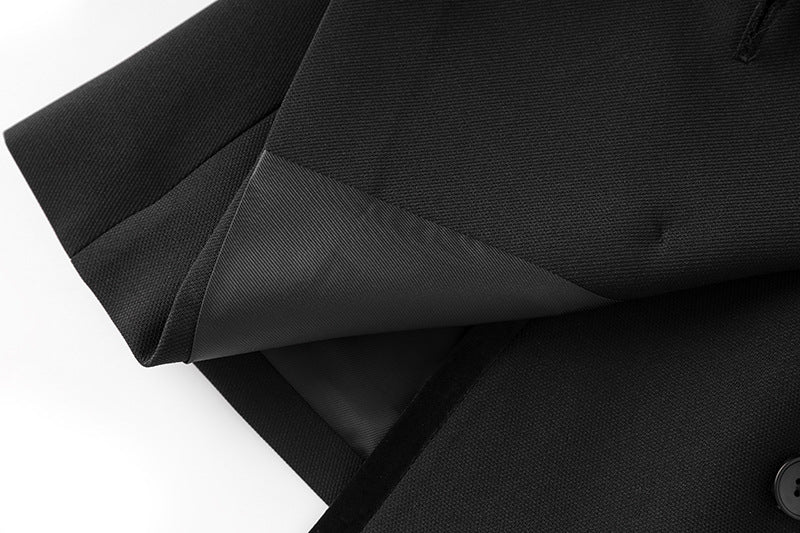 NAIL DRILL DRAGONFLY EMBROIDERY BLAZER IN BLACK