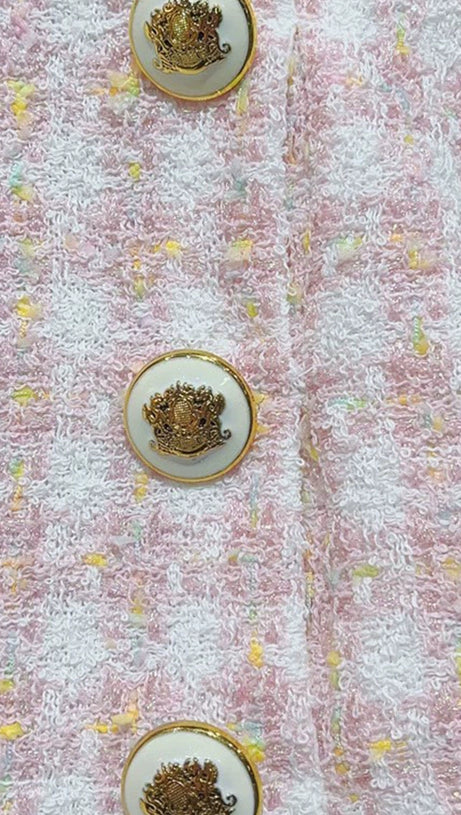 SLEEVELESS CUTOUT PINAFORE MINI DRESS IN LIGHT PINK