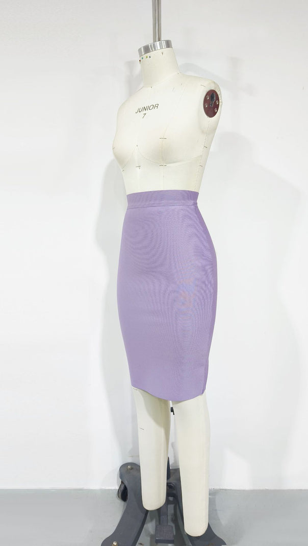 AIIZIE ARO PURPLE KNITTED MIDI SKIRT - product image