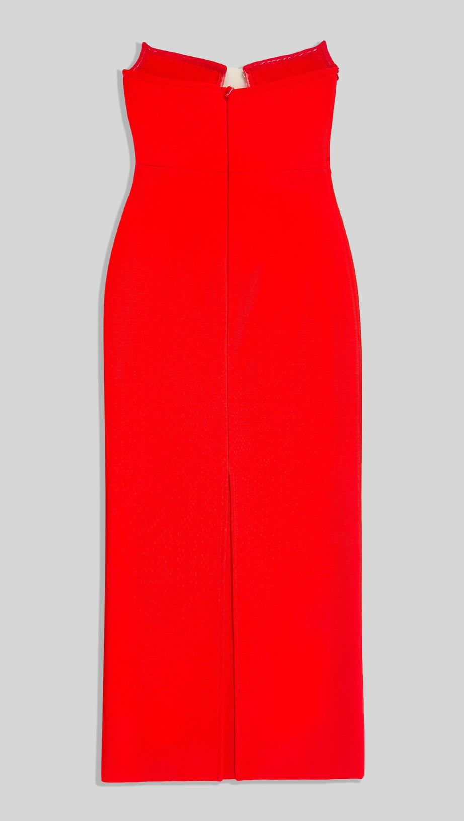 ABITO LUNGO DA SERA CON FASCIA ROSSA E DIAMANTI