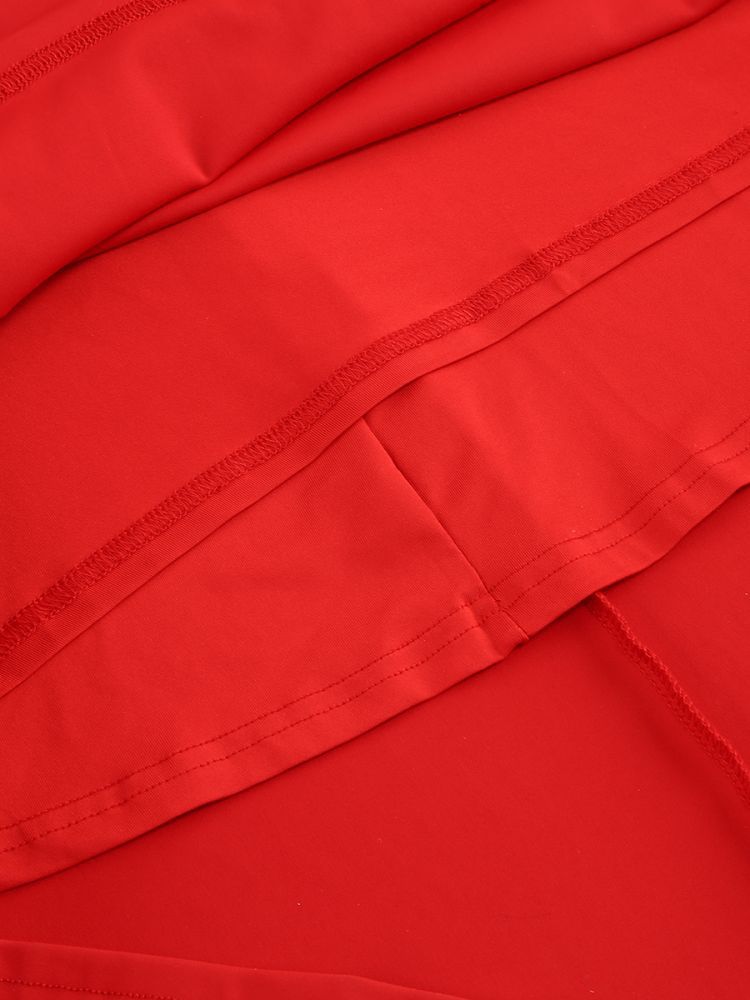 AIIZIE BERNICE LONG SLEEVE DRAPED EMBELLISHED MAXI DRESS IN RED - product image