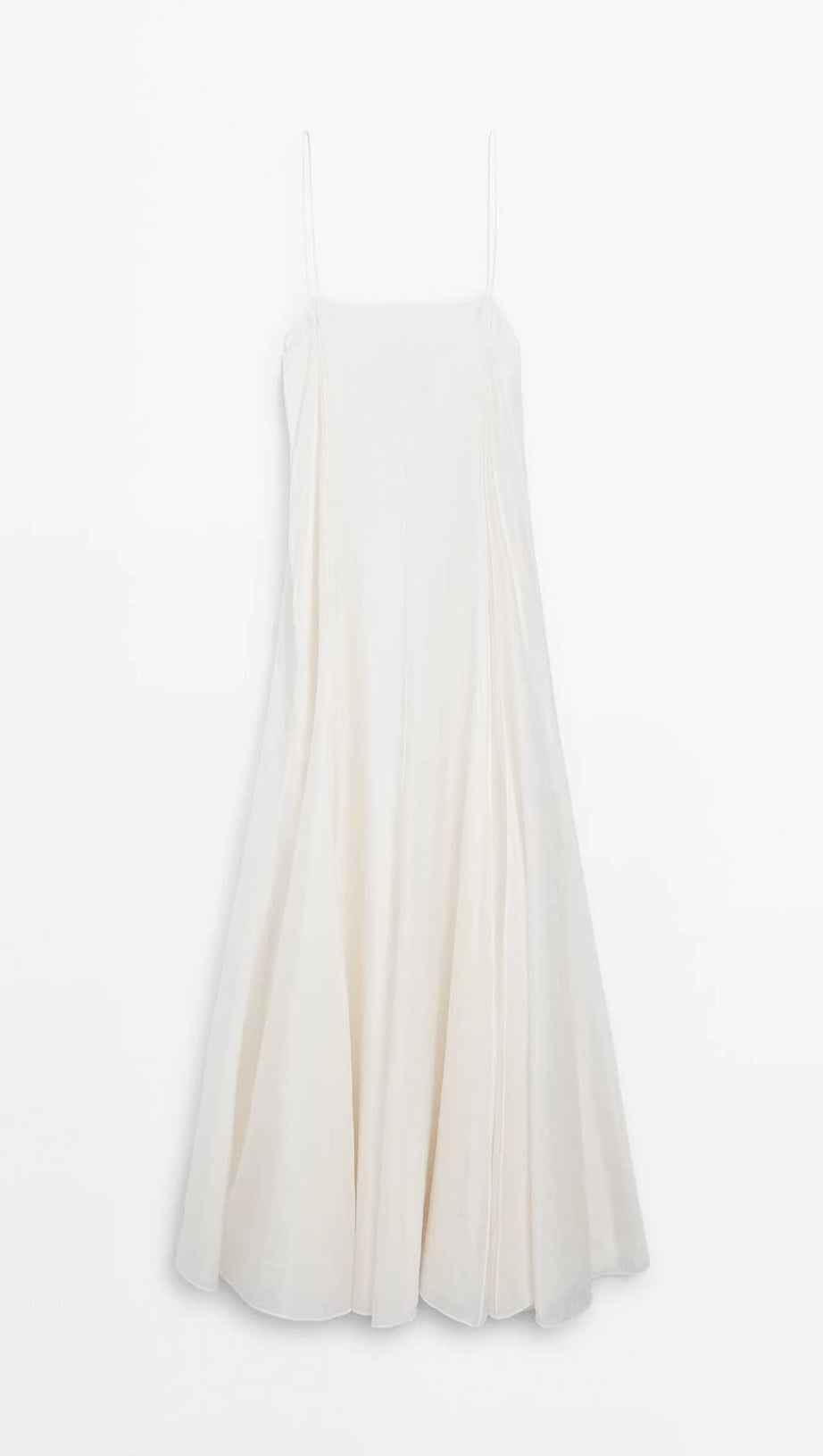 white off-shoulder drape long slip dress