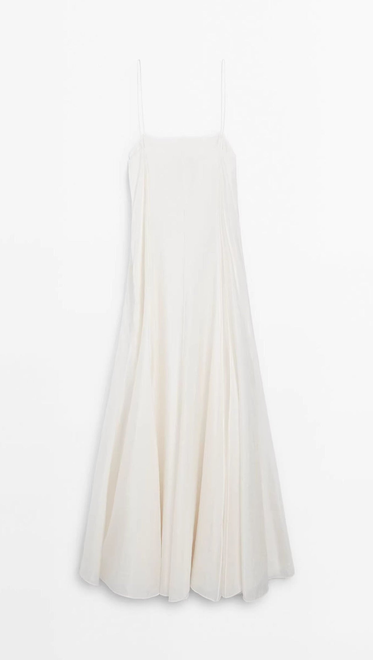 AIIZIE white off-shoulder drape long slip dress - product image
