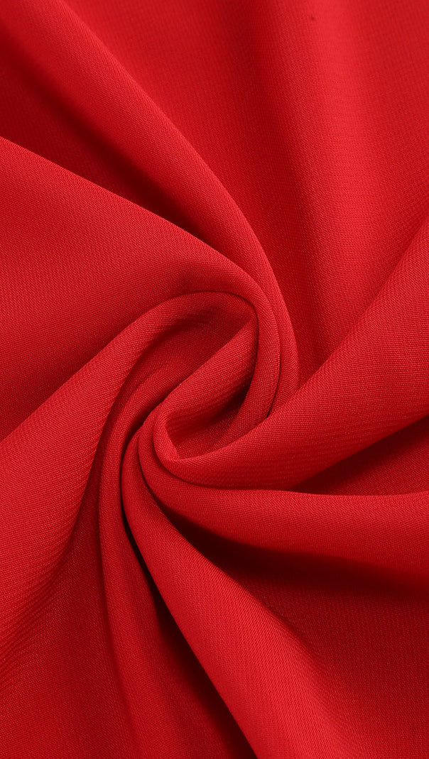 AIIZIE WINIFRED 3D FLOWER STRAP MAXI DRESS IN RED - product image