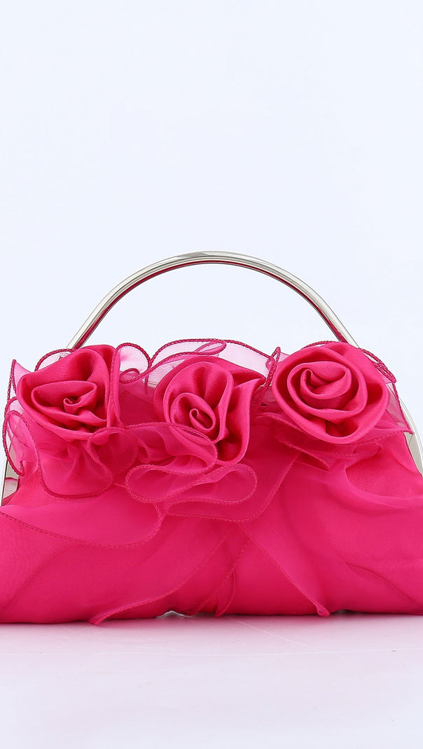 Clutch mit Blumenverzierung