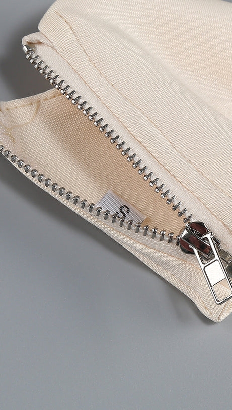 Fischschwanzrock-Set mit Kristallkettenverzierung in Aprikose