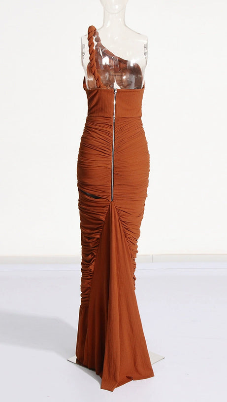 TAMMY BROWN TWISTED CUTOUT MAXI DRESS
