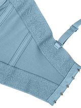 3D Flower Diamond Corset in blue