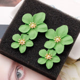 DOUBLE FLOWER EARRINGS