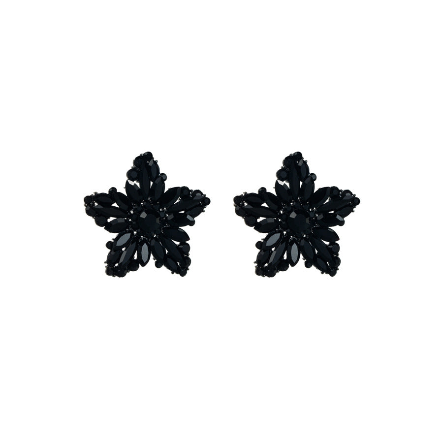 FLOWER RHINESTONE EARRINGS