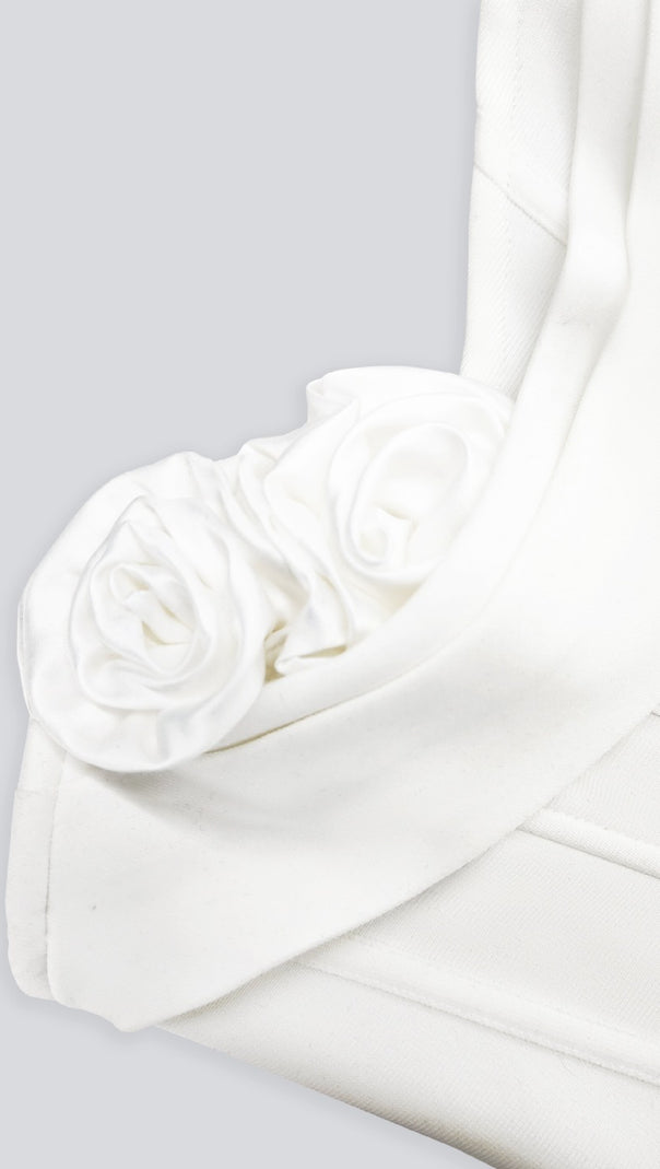 AIIZIE 3D FLOWER EMBELLISHED BANDAGE MINI DRESS - product image