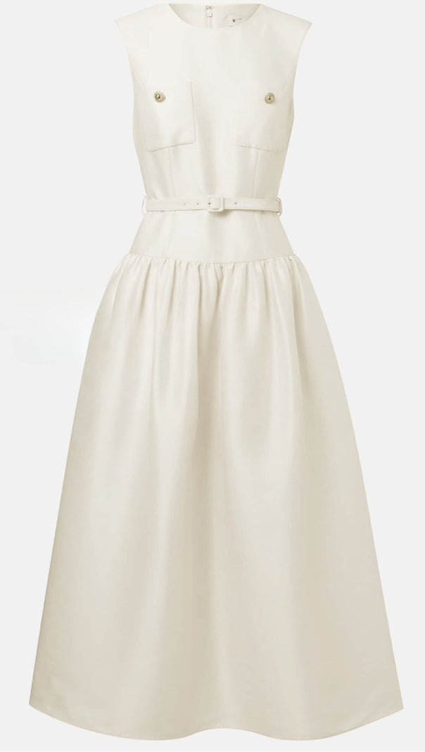 AIIZIE jocelyn Bowknot-Side Bandage Strapless maxi Dress in apricot - product image
