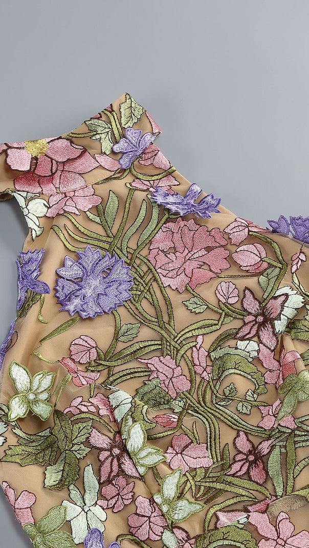 AIIZIE URSULA FLORAL PRINT HALTER NECK MINI DRESS - product image