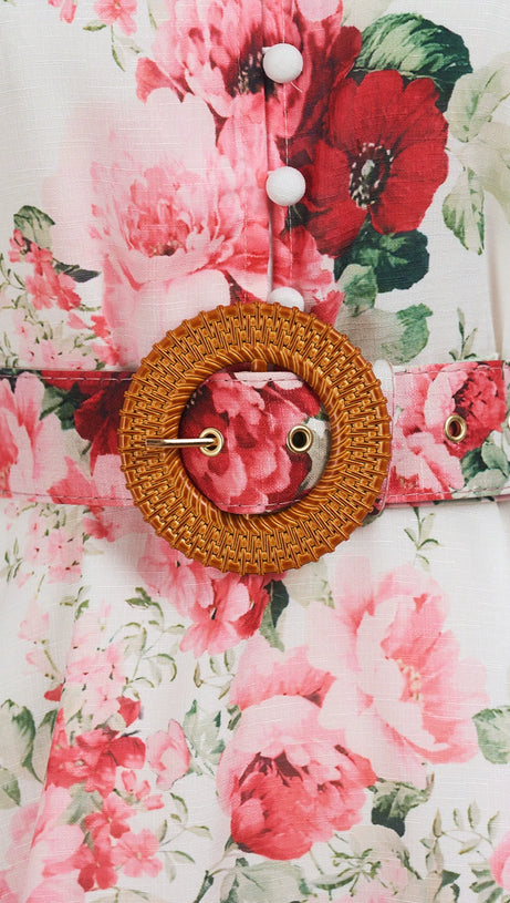 ISABELLA FLORAL PATTERN MINI DRESS