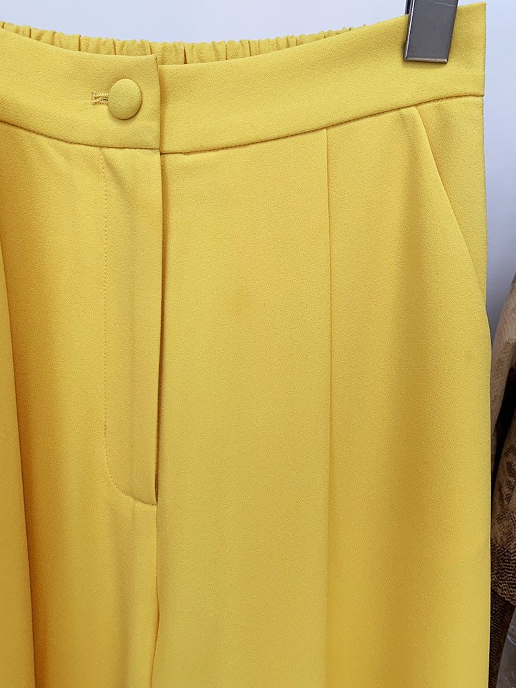 AIIZIE YELLOW DOUBLE BREASTED PANTSUIT - product image