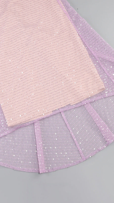 SEQUIN GLITTERING MAXI DRESS IN PALE PURPLE