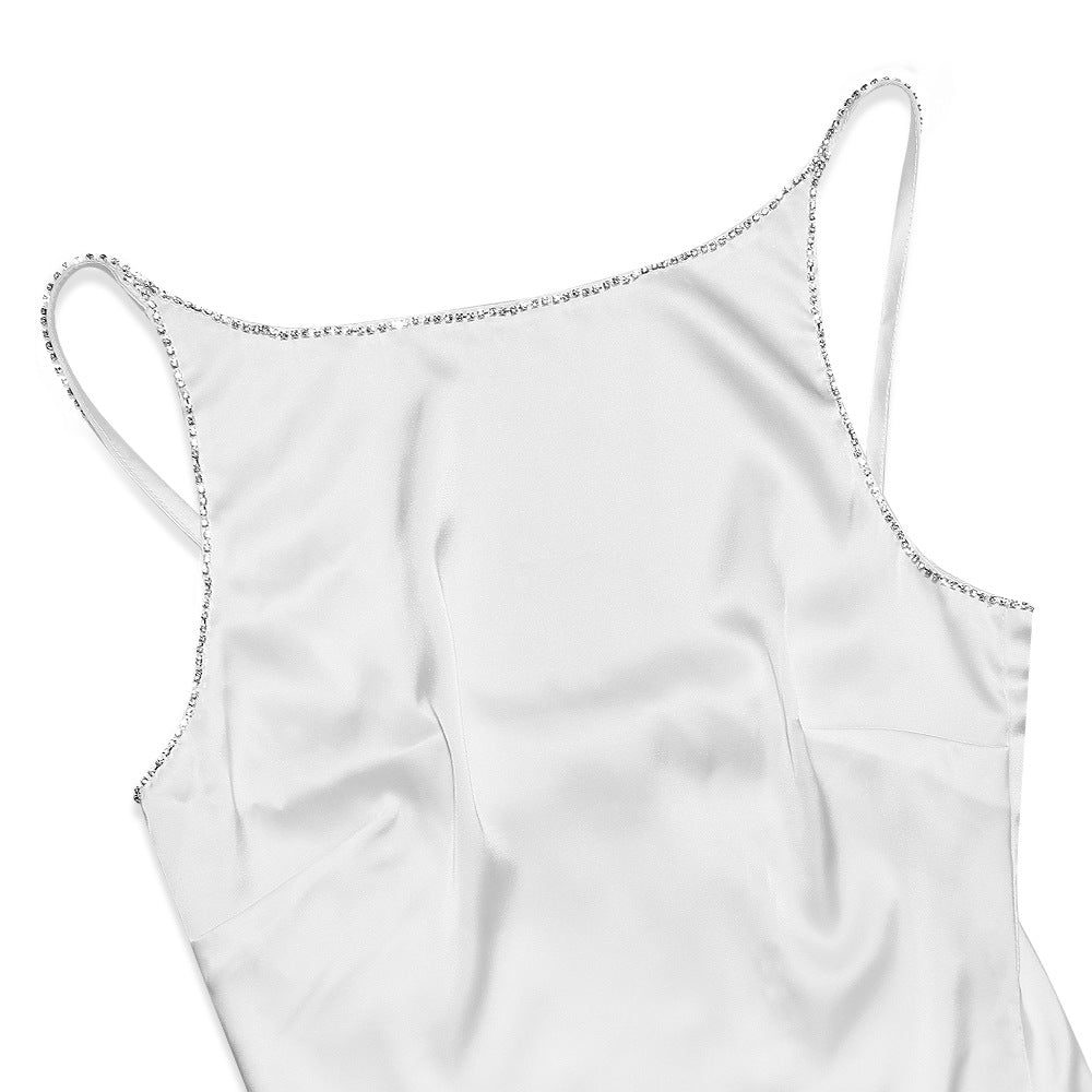 AIIZIE CRYSTALLISED MIDI DRESS IN IVORY - product image