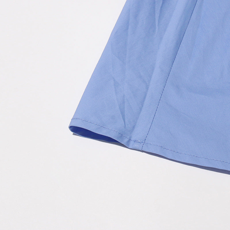 ABITO MIDI CON APPLICAZIONI PATCHWORK BLU