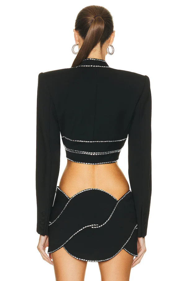 AIIZIE EMBELLISHED ROPE TWO PIECES IN BLACK - product image
