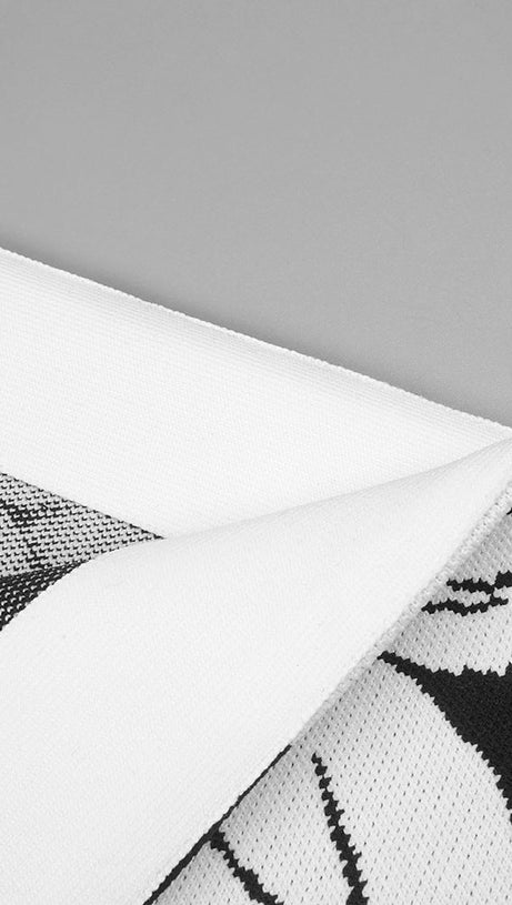 KNIT FLORAL JACQUARD MIDI PENCIL CARDIGAN SKIRT SET