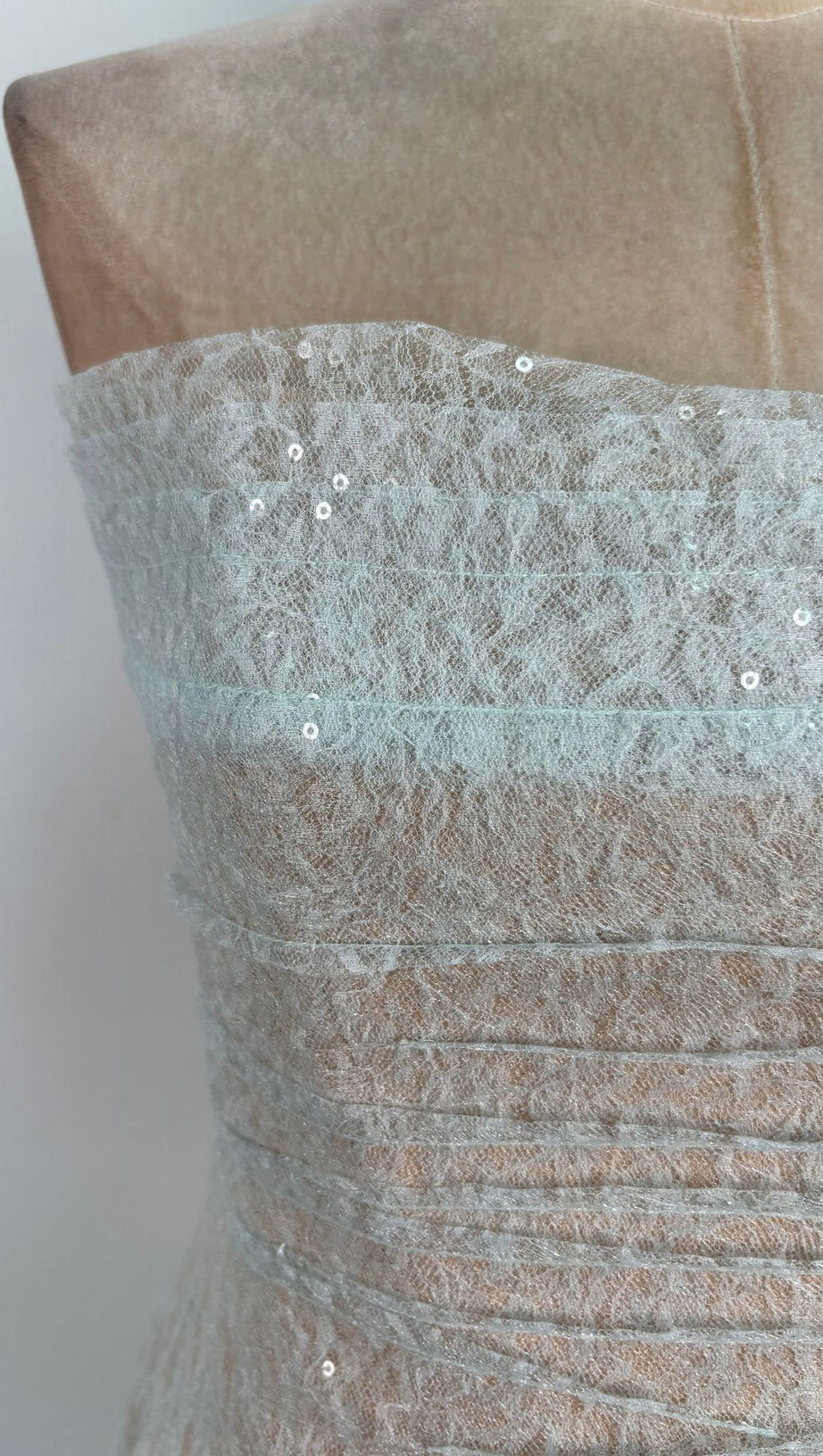 CAROL DRAPED LACE MAXI DRESS IN BLUE