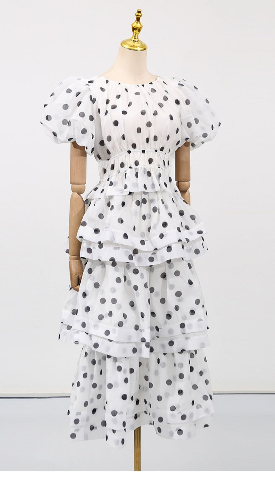 COLETTE POLKA DOT RUFFLE SKIRT TWO PIECE SET