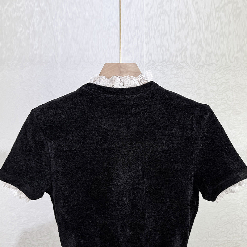 ABITO MIDI IN CINIGLIA NERA KAMA