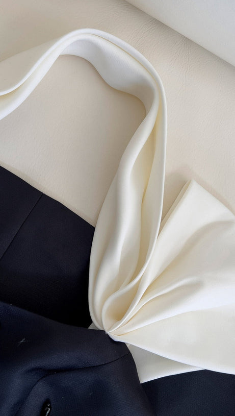 A-LINE HALTER NECK TAFFETA MINI DRESS