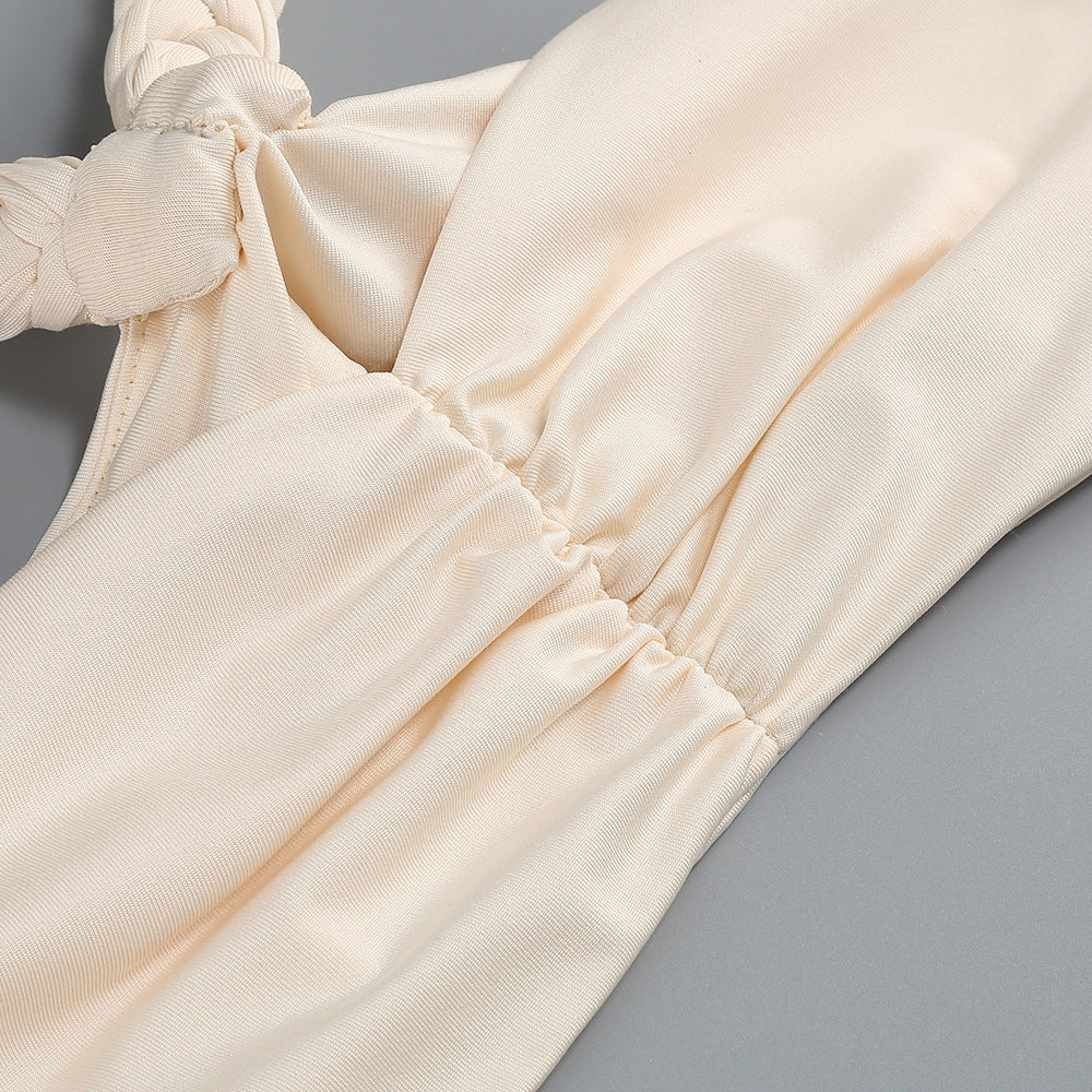AIIZIE CRYSTAL CHAIN EMBELLISHED FISHTAIL SKIRT SET IN APRICOT - product image