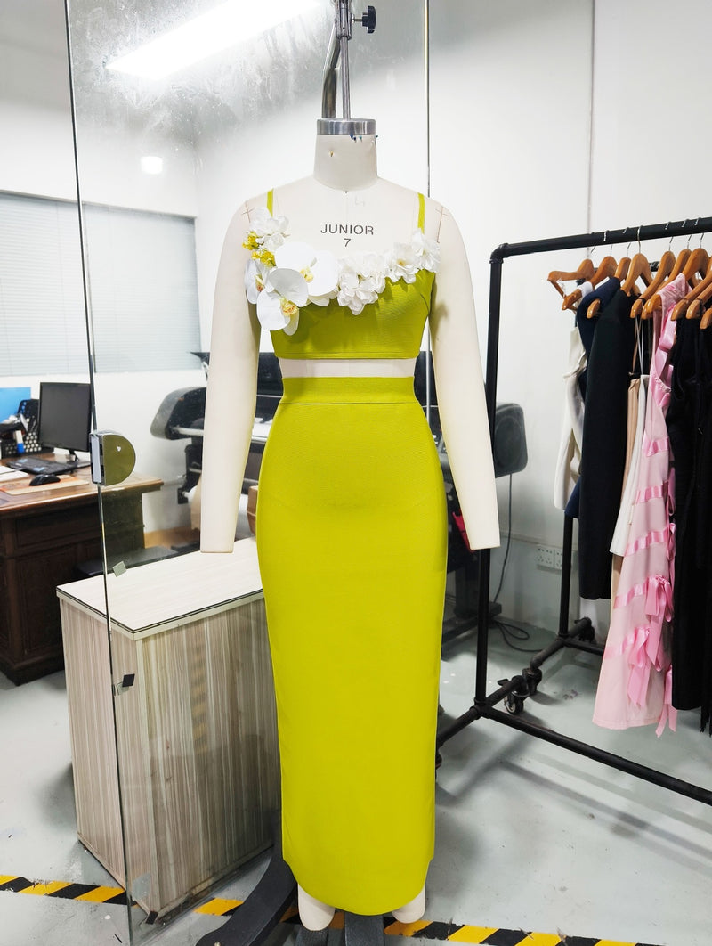 Body flower bandage dress evening dress party seaside holiday style suit skirt
