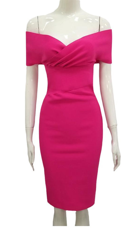 ROSA OFF-SHOULDER MIDIKLEID