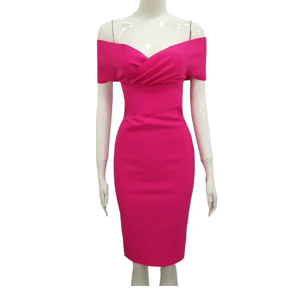 ROSA OFF-SHOULDER MIDIKLEID