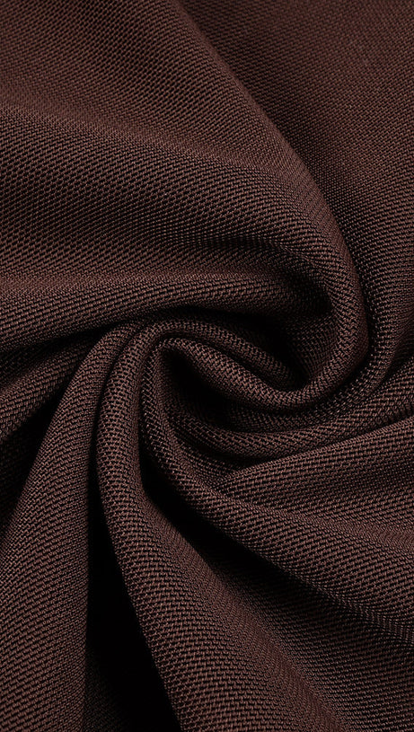 LONG SLEEVE MESH INSERT DRAPED MAXI DRESS