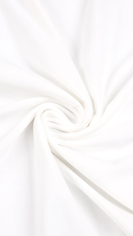 ROUND NECK RIBBON KNOT MAXI DRESS IN WHITE